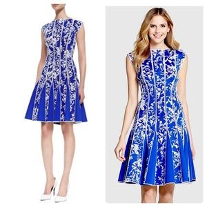 Tadashi Shoji Embroidered Neoprene Dress Sz S